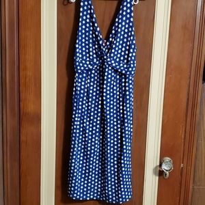 Large Merona blue dotted sundress
